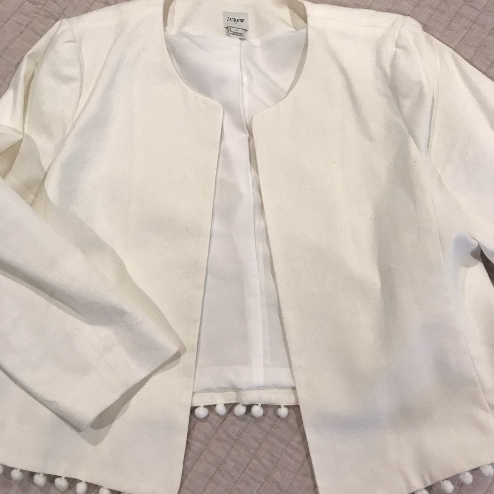 J.Crew Factory Blazer w Pom Pom fringe